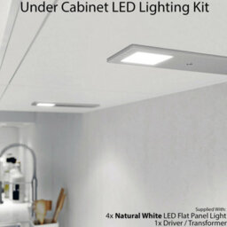 4-Pack Ultra-Slim Aluminium Under Cabinet Led Kitchen Lights With Driver Kit - Natural White 4000K - thumbnail 2