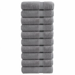Berkfield Premium Shower Towels Solund 10Pcs Grey 70X140Cm 600Gsm
