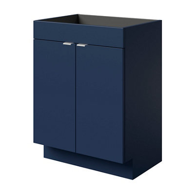 GoodHome Imandra Matt Blue Double Bathroom Cabinet (H) 820mm (W) 600mm - image 1