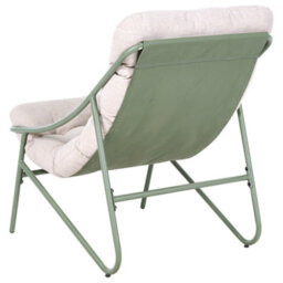 Beliani Garden Lounge Set With Table 4 Seater Molveno Metal Beige/ Green - thumbnail 9