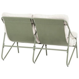 Beliani Garden Lounge Set With Table 4 Seater Molveno Metal Beige/ Green - thumbnail 6