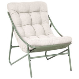 Beliani Garden Lounge Set With Table 4 Seater Molveno Metal Beige/ Green - thumbnail 7