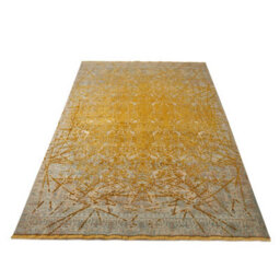 Yellow Abstract Kilim Traditional Rug Easy To Clean Living Room And Bedroom-200Cm X 290Cm - thumbnail 4