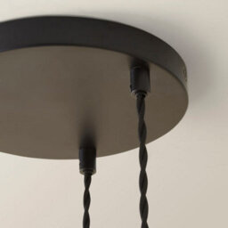 Valuelights Bellamy Smoked Glass Globe 3 Drop Cluster Matte Black Ceiling Pendant Light - thumbnail 5