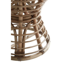 Orsina Maka Grey Woven Rattan Bar Stool - thumbnail 6