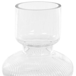 Beliani Flower Vase Rodia Glass 24 Cm Transparent - thumbnail 4