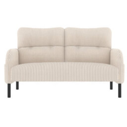 Matteo Beige Corduroy Double Sofa With Integrated Storage Pockets - Ergonomic Comfort & Modern Style - thumbnail 7