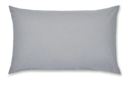 Catherine Lansfield Pillowcases Easy Iron Percale Standard 50X75Cm Pack Of 2 Pillow Cases With Envelope Closure Grey