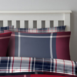 Gc Gaveno Cavailia Timeless Tartan Duvet Cover Bedding Set Red Double 3Pc With Checked Design Printed Quilt Cover - thumbnail 2