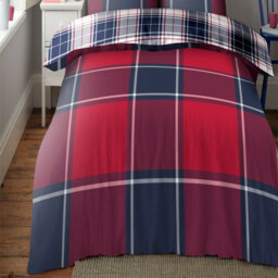 Gc Gaveno Cavailia Timeless Tartan Duvet Cover Bedding Set Red Double 3Pc With Checked Design Printed Quilt Cover - thumbnail 3
