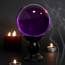Something Different Large Purple Crystal Ball On Stand - thumbnail 2