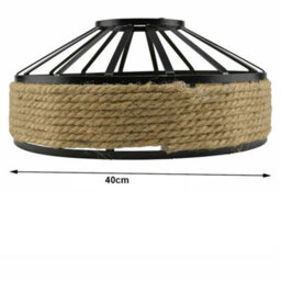 40Cm Lamp Shade For Ceiling Easy Fit Pendant Hemp Rope Lightshade Lampshade Living Room Lamp - thumbnail 4
