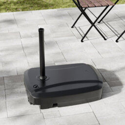 Breeins Black Hdpe Water And Sand Filled Garden Parasol Base Cantilever Base Patio Outdoor Banana Overhang Parasol Base With Wheels 60L - thumbnail 2