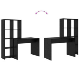 Walplus Desk With Shelf Black Oak 138.5 X 55 X 143 Cm Engineered Wood - thumbnail 9