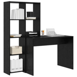 Walplus Desk With Shelf Black Oak 138.5 X 55 X 143 Cm Engineered Wood - thumbnail 3