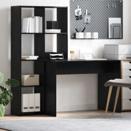 Walplus Desk With Shelf Black Oak 138.5 X 55 X 143 Cm Engineered Wood - thumbnail 1