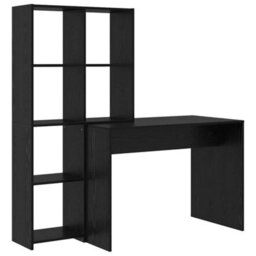Walplus Desk With Shelf Black Oak 138.5 X 55 X 143 Cm Engineered Wood - thumbnail 2
