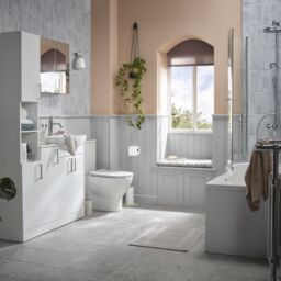 Veleka Gloss White Single Freestanding Bathroom Cabinet (H)180Cm (W)27.5Cm - thumbnail 7
