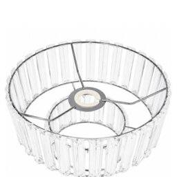 2 Tier Clear Crystal Effect Pendant Lampshade, Elegant Modern Ceiling Light Shade - thumbnail 8
