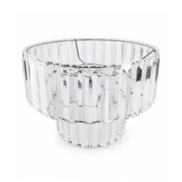 2 Tier Clear Crystal Effect Pendant Lampshade, Elegant Modern Ceiling Light Shade - thumbnail 9