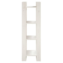 Berkfield Book Cabinet/room Divider White 41X35X125 Cm Solid Wood Pine - thumbnail 3