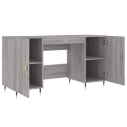 Berkfield Desk Grey Sonoma 140X50X75 Cm Engineered Wood - thumbnail 5