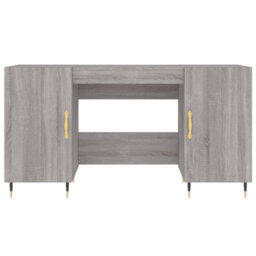 Berkfield Desk Grey Sonoma 140X50X75 Cm Engineered Wood - thumbnail 6