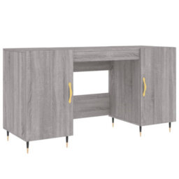 Berkfield Desk Grey Sonoma 140X50X75 Cm Engineered Wood - thumbnail 2