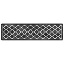 Berkfield Rug Washable Black And White 80X300 Cm Anti Slip - thumbnail 2