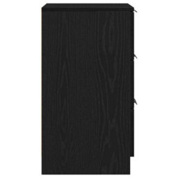 Berkfield Black Oak Bedside Cabinet - 40X65X65 Cm, Made From Engineered Wood - thumbnail 8