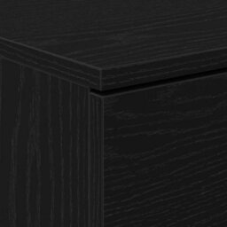 Berkfield Black Oak Bedside Cabinet - 40X65X65 Cm, Made From Engineered Wood - thumbnail 9