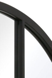 Mirroroutlet The Fenarc Black Metal Framed Arched Window Wall Garden Mirror 120Cm X 80Cm - thumbnail 6