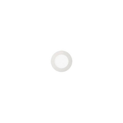 Ideal Lux Groove Led 1 Light Small Round Cool Recessed Spotlight Panel White
