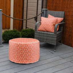 Gardenwize Home Garden Outdoor Picnic Cube Terracotta Inflatable Ottoman Pouf Stool Chair