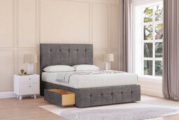 "Sloomy Cambridge Slate Naples Divan Bed Set 2 Drawers Left Side - 26"" Strutted & 12"" Footboard 3' Single" - thumbnail 2
