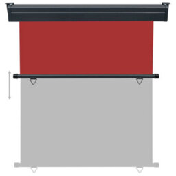 Berkfield Balcony Side Awning 160X250 Cm Red - thumbnail 5
