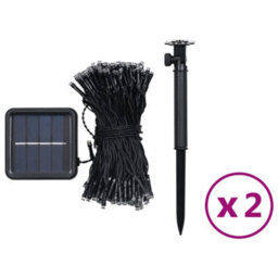 Berkfield Solar Fairy Lights 2 Pcs 2X200 Led Blue Indoor Outdoor - thumbnail 7