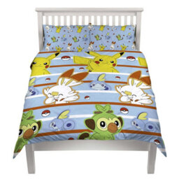 Pokemon Characters Reversible Duvet Set Blue/yellow (Double) - thumbnail 2
