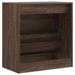 Berkfield Shoe Cabinet Brown Oak 60X34X63.5 Cm Engineered Wood - thumbnail 7