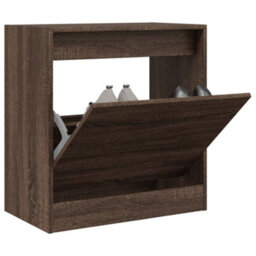 Berkfield Shoe Cabinet Brown Oak 60X34X63.5 Cm Engineered Wood