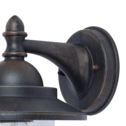 GoodHome Kaltag Fixed Matt Rusted Mains-Powered Outdoor Wall Light (Dia)17.7Cm - thumbnail 4