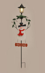 Groundlevel Indoor / Outdoor 114Cm Tall Christmas Lantern Light - Snowman - thumbnail 3