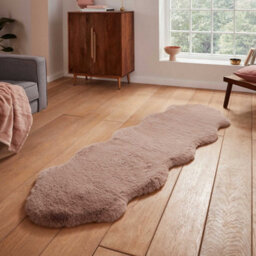 Beige Plain Shaggy Modern Luxurious Rug For Living Room And Bedroom-60Cm X 90Cm ( Single) - thumbnail 2