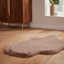 Beige Plain Shaggy Modern Luxurious Rug For Living Room And Bedroom-60Cm X 90Cm ( Single) - thumbnail 3