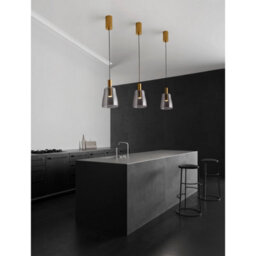 Luminosa Lighting Luminosa Imatia Slim Pendant Ceiling Light Smokey, Brass Gold Led 7W 192Lm 3000K - thumbnail 2