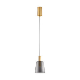 Luminosa Lighting Luminosa Imatia Slim Pendant Ceiling Light Smokey, Brass Gold Led 7W 192Lm 3000K - thumbnail 1