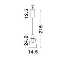 Luminosa Lighting Luminosa Imatia Slim Pendant Ceiling Light Smokey, Brass Gold Led 7W 192Lm 3000K - thumbnail 6