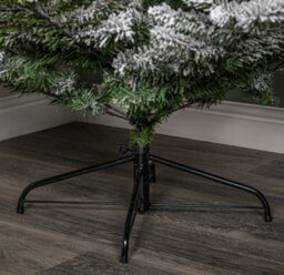 Samuel Alexander 7Ft (2.1M) Snowy Green & White Everlands Liberty Spruce Christmas Tree With Metal Stand - thumbnail 7