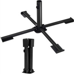 Heavy-Duty Cross Frame Metal Parasol Base - thumbnail 1