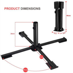 Heavy-Duty Cross Frame Metal Parasol Base - thumbnail 2